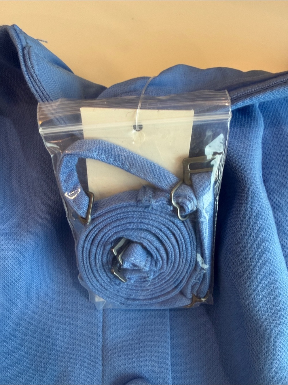 Blue Strapless faux Button-Front Women’s top - Picture 3 of 5